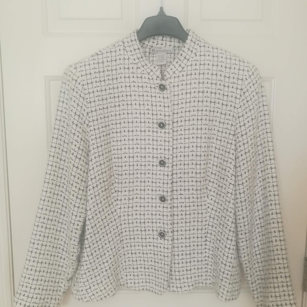 Dressbarn tweed jacket for women.